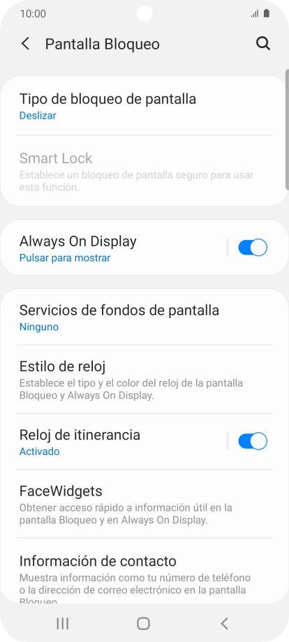 Pulsa Tipo de bloqueo de pantalla.