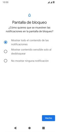 Pulsa el ajuste deseado.