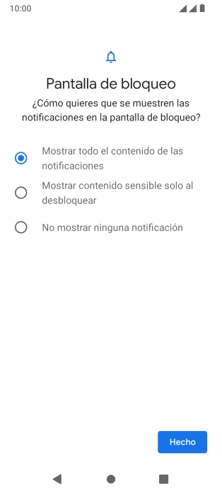 Pulsa el ajuste deseado.