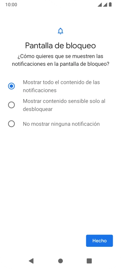 Pulsa el ajuste deseado.