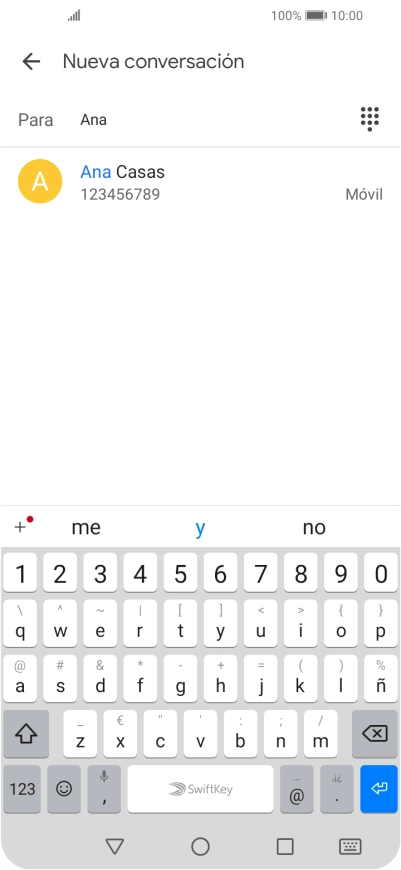 Pulsa el contacto deseado.