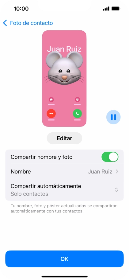 Pulsa el indicador junto a 