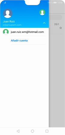 Pulsa la cuenta de correo electrónico deseada.