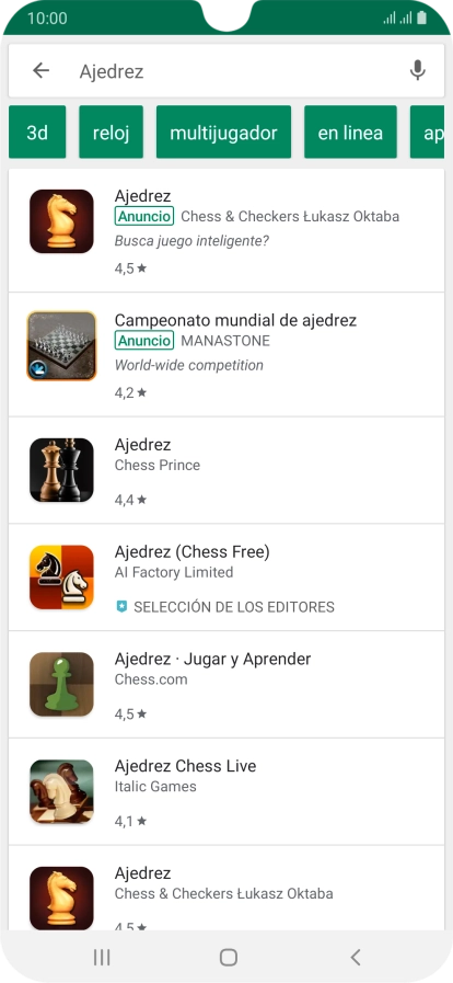 Pulsa la app deseada.