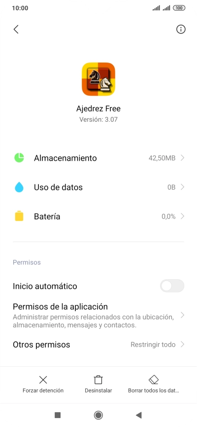 Pulsa la tecla de inicio para terminar y regresar a la pantalla de inicio.