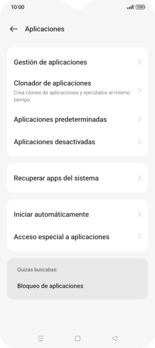 Pulsa Gestión de aplicaciones.
