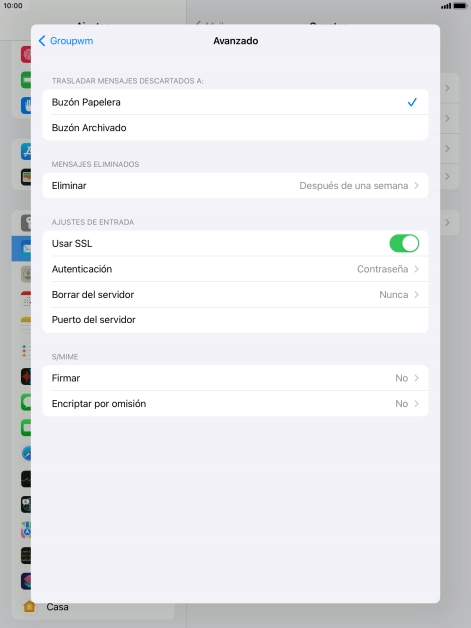 Pulsa el indicador junto a 