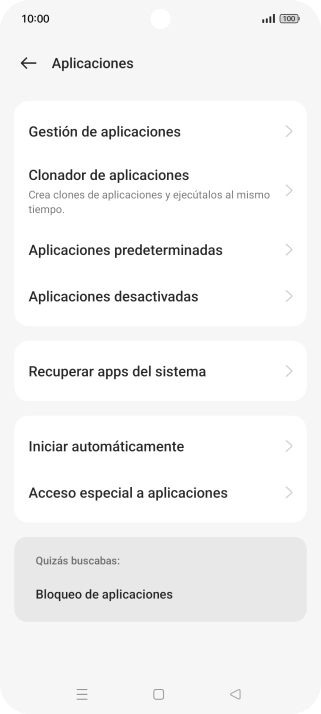 Pulsa Gestión de aplicaciones.