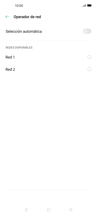 Pulsa la red deseada.