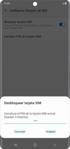 Introduce tu código PIN y pulsa Aceptar.