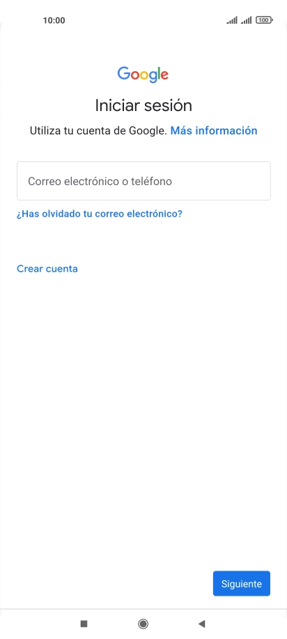 Si no tienes una cuenta de Google, pulsa Crear cuenta y sigue las indicaciones de la pantalla para ver cómo crear una cuenta nueva.
