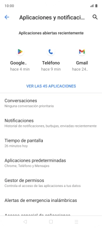 Pulsa VER LAS (X) APLICACIONES.