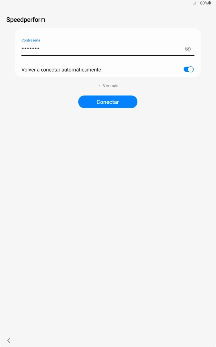Introduce la contraseña de la red wifi y pulsa Conectar.