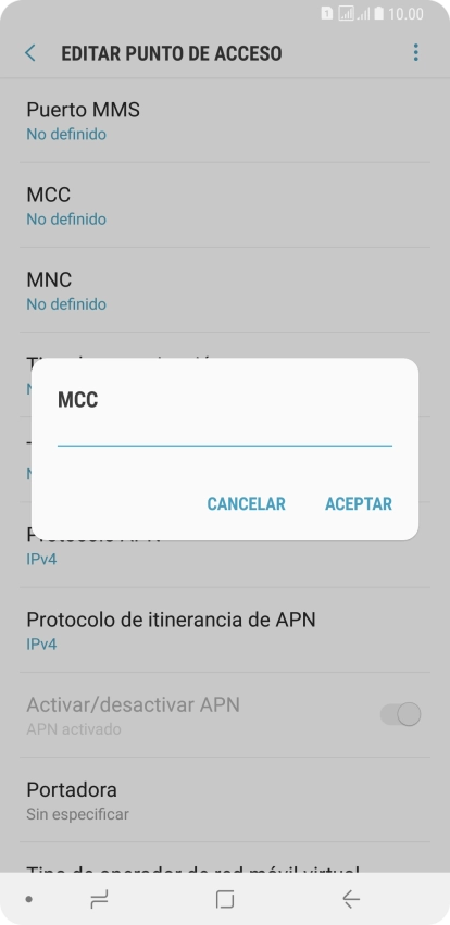 Introduce 214 y pulsa ACEPTAR.