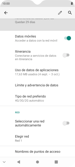 Pulsa el indicador junto a 