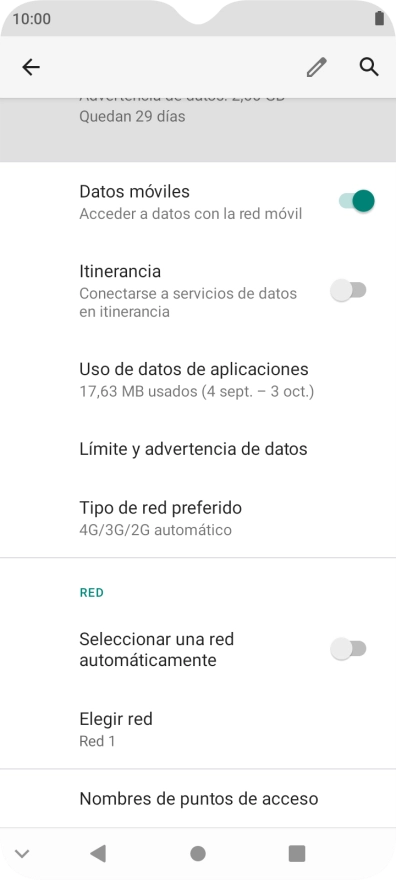 Pulsa el indicador junto a 