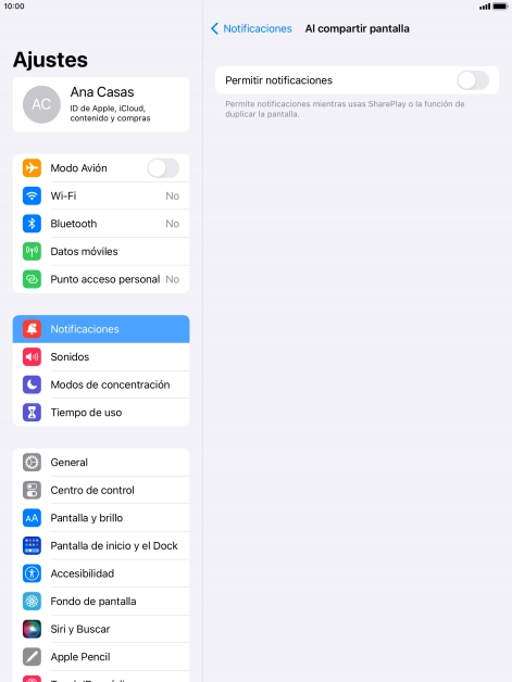 Pulsa el indicador junto a 
