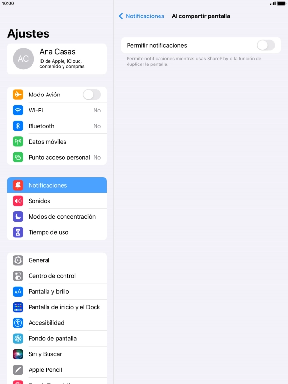 Pulsa el indicador junto a 