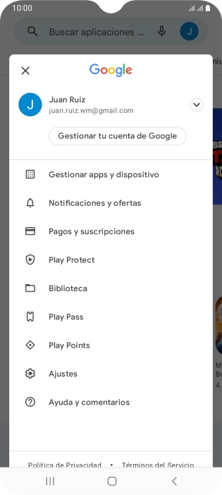 Pulsa Gestionar apps y dispositivo.