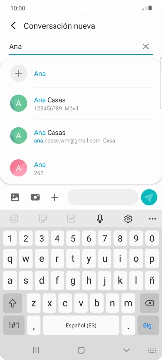 Pulsa el contacto deseado.