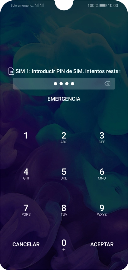 Si lo solicita el teléfono, introduce el código PIN y pulsa ACEPTAR.