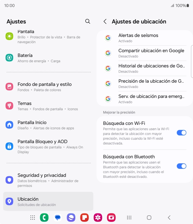 Pulsa Precisión de la ubicación de G....