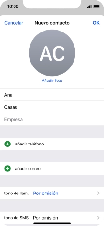 Pulsa añadir teléfono.
