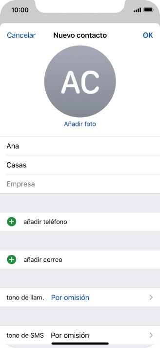Pulsa añadir teléfono.