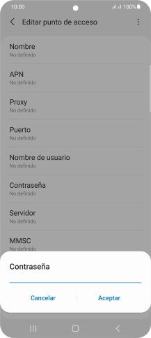 Introduce wap125 y pulsa Aceptar.