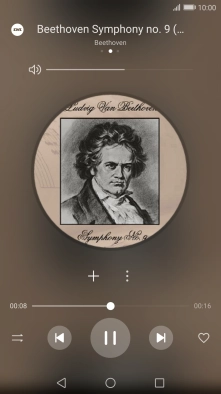 Pulsa la flecha hacia la derecha para ir al archivo de música siguiente.