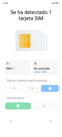 Pulsa la flecha hacia la derecha.