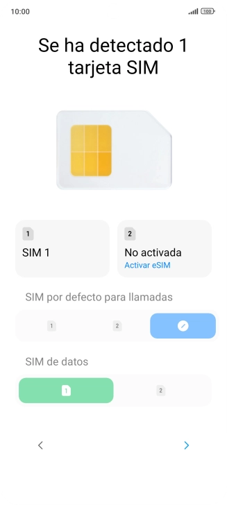 Pulsa la flecha hacia la derecha.