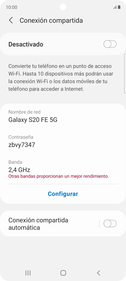 Pulsa Configurar.