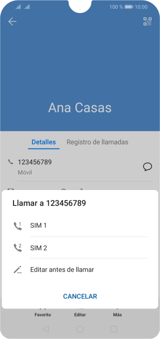 Pulsa la tarjeta SIM deseada.