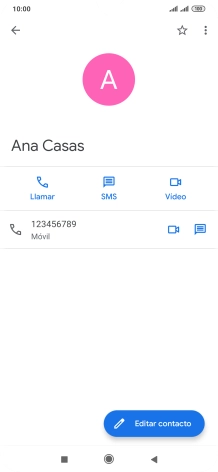 Pulsa el número de teléfono.