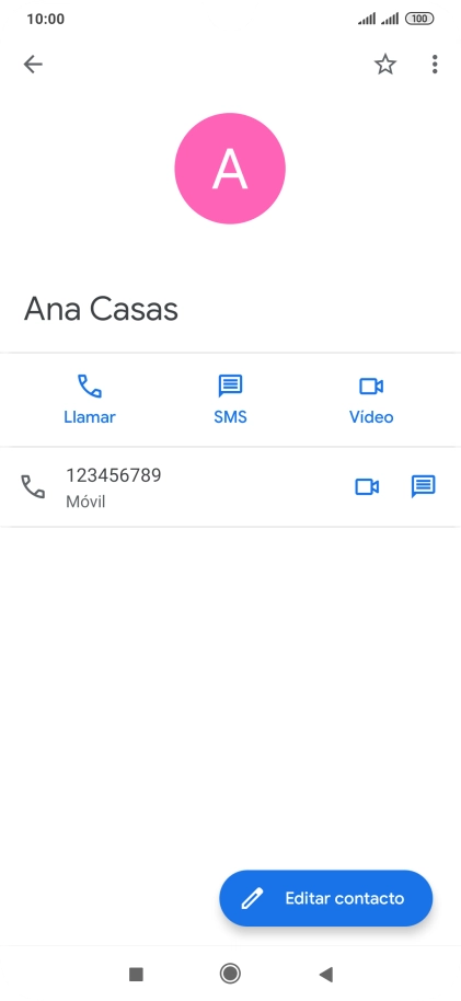 Pulsa el número de teléfono.