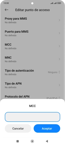 Introduce 214 y pulsa Aceptar.