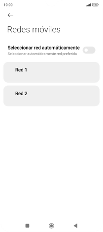 Pulsa la red deseada.