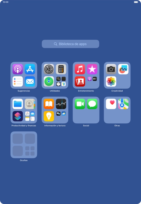 La app está ahora en la carpeta Ocultas en la biblioteca de apps.