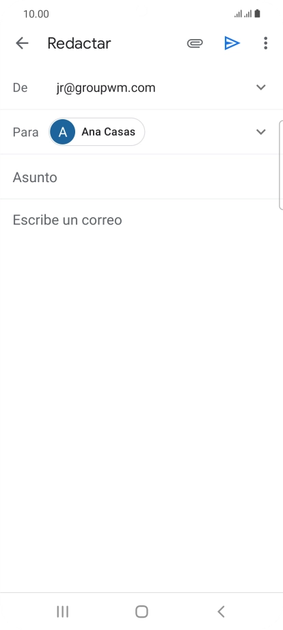 Pulsa Asunto e introduce el asunto deseado.