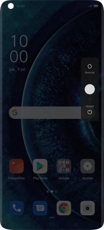 Pulsa el círculo y arrástralo hacia abajo.