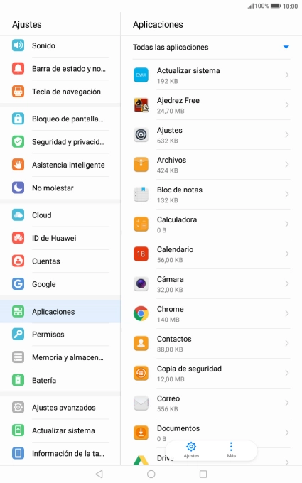 Pulsa la app deseada.