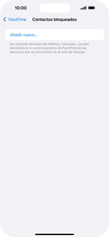 Pulsa Añadir nuevo... y sigue las indicaciones de la pantalla para bloquear un contacto.