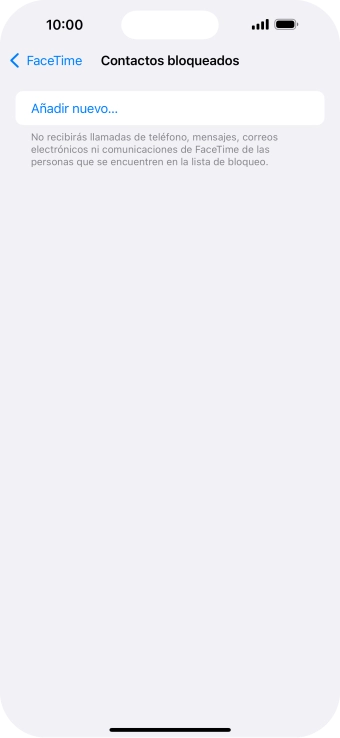 Pulsa Añadir nuevo... y sigue las indicaciones de la pantalla para bloquear un contacto.
