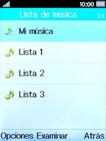 Pulsa la tecla de selección izquierda.