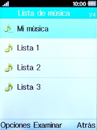 Pulsa la tecla de selección izquierda.