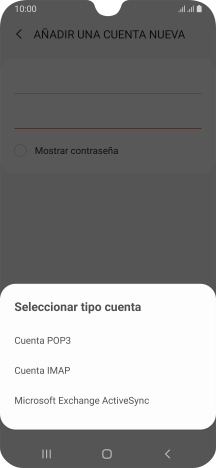 Pulsa Cuenta IMAP.