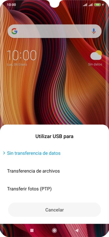 Pulsa Transferencia de archivos.