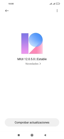 Pulsa Comprobar actualizaciones. Si hay una versión de software nueva disponible, aparecerá ahora en la pantalla. Sigue las indicaciones de la pantalla para actualizar el software del teléfono.