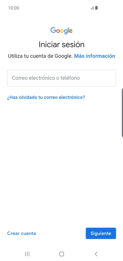 Si no tienes una cuenta de Google, pulsa Crear cuenta y sigue las indicaciones de la pantalla para ver cómo crear una cuenta nueva.
